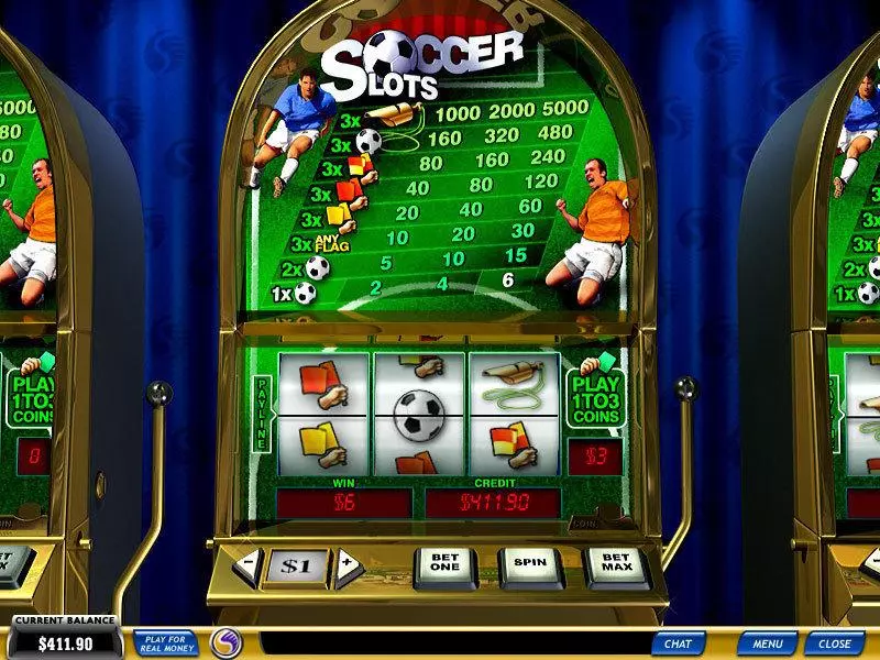 Soccer slots Main Screen Reels