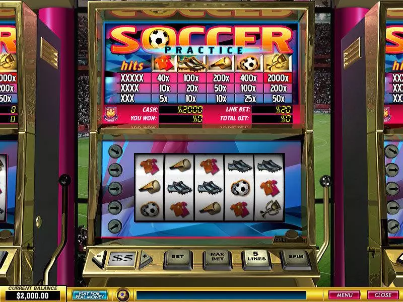 Soccer Practice slots Main Screen Reels