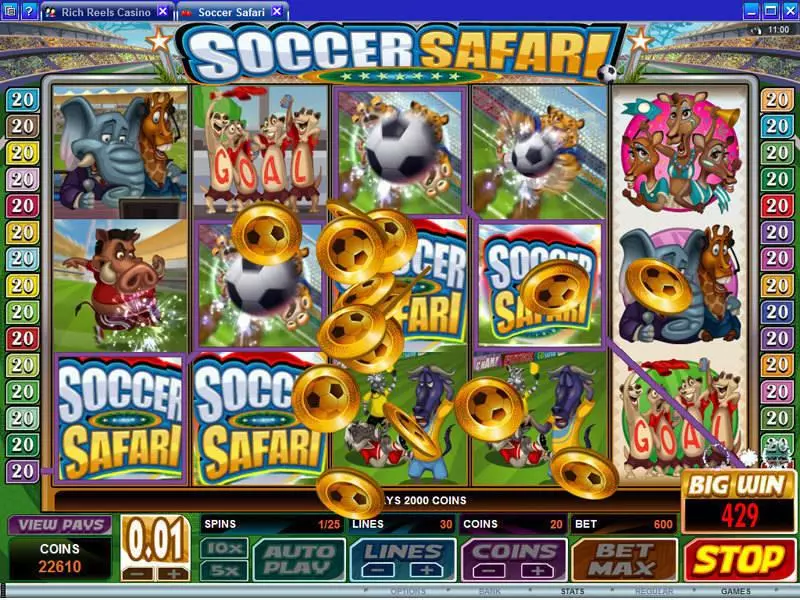 Soccer Safari slots Bonus 1