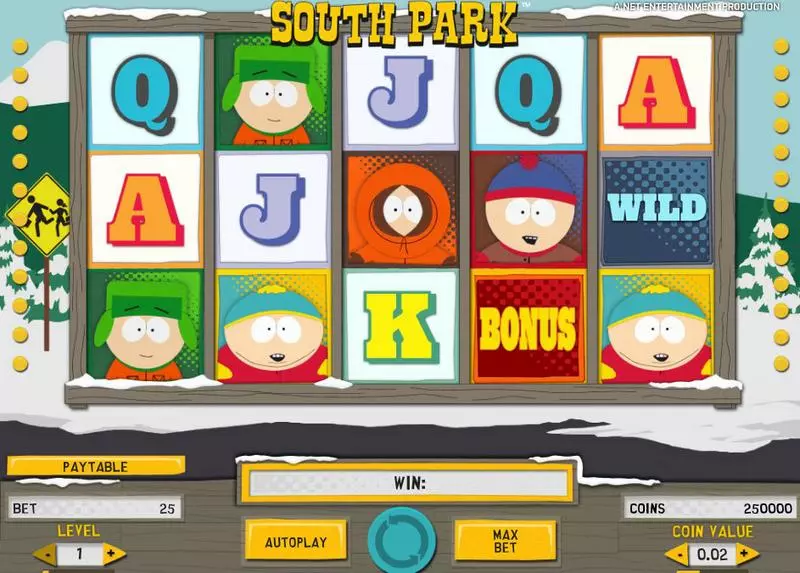 South Park slots Main Screen Reels