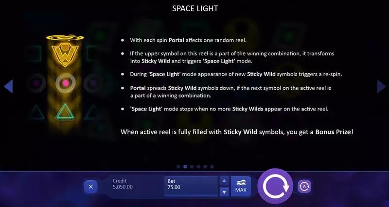 Space Lights slots Info and Rules