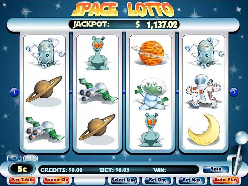 Space Lotto slots Main Screen Reels