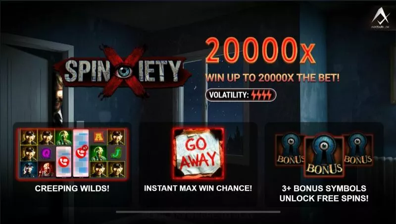 Spinxiety slots Introduction Screen