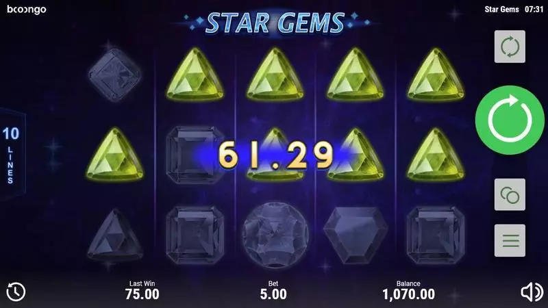 Star Gems slots Winning Screenshot