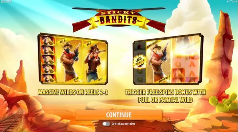 Sticky Bandits slots Info and Rules