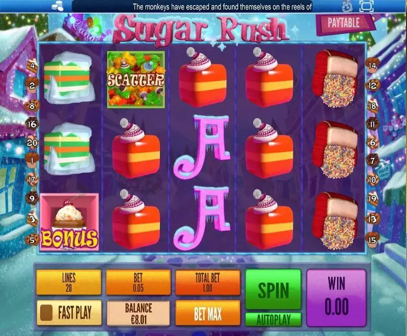 Sugar Rush Winter slots Main Screen Reels