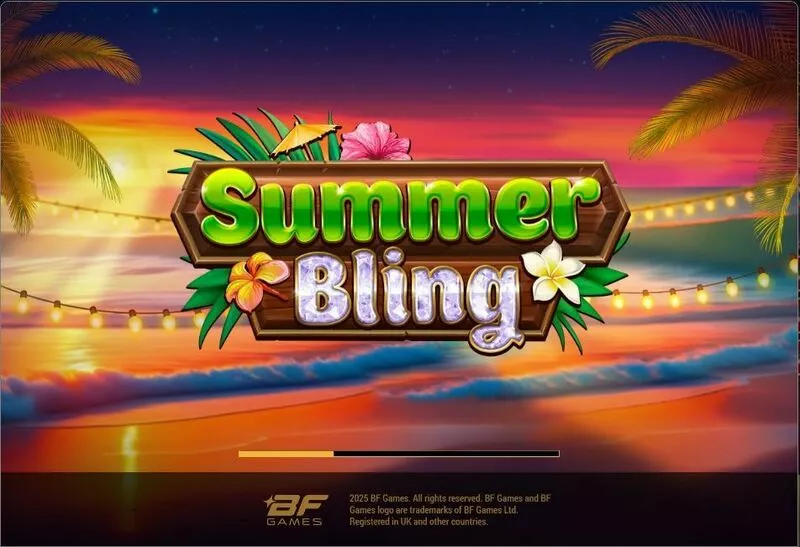 Summer Bling slots Introduction Screen
