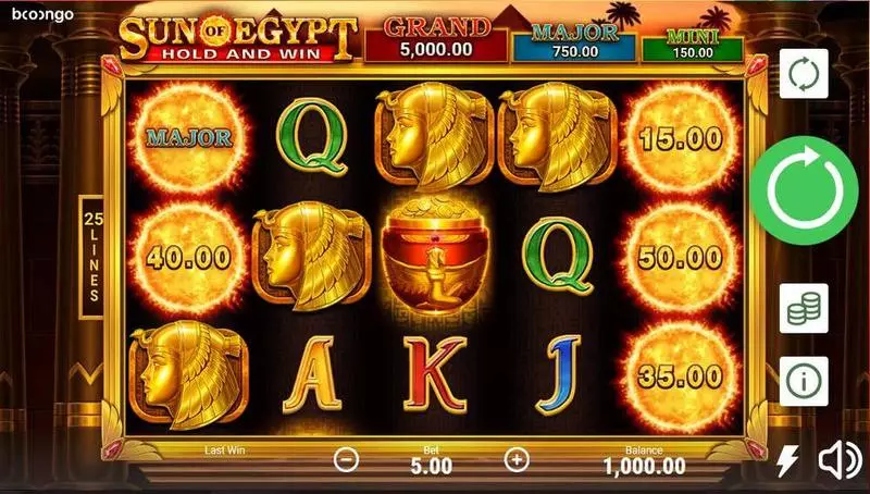 Sun Of Egypt slots Main Screen Reels