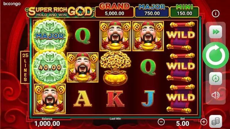 Super Rich God: Hold and Win slots Main Screen Reels