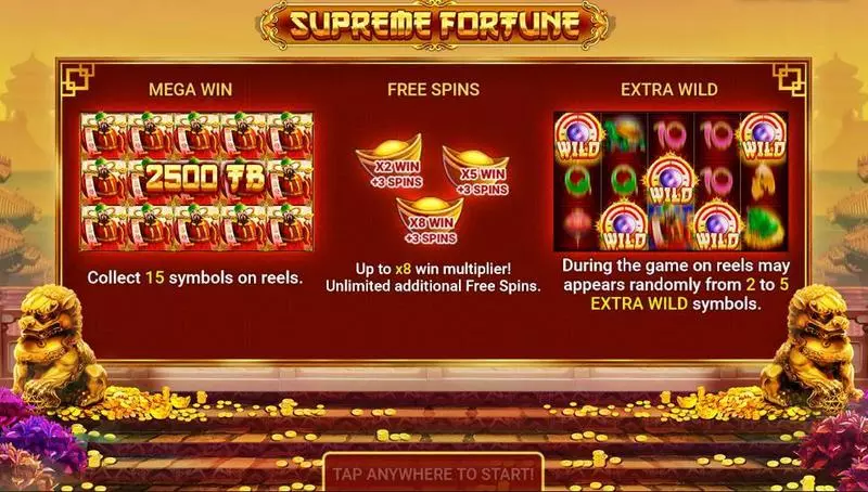 Supreme Fortune slots Info and Rules