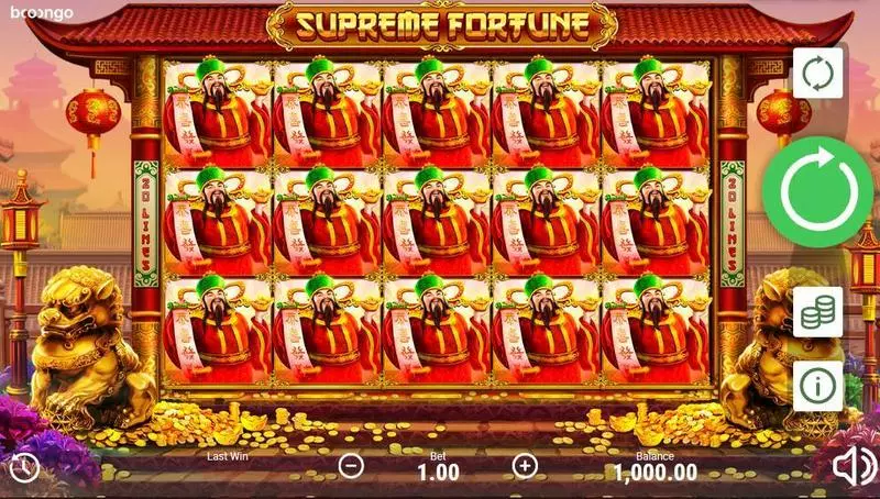 Supreme Fortune slots Main Screen Reels