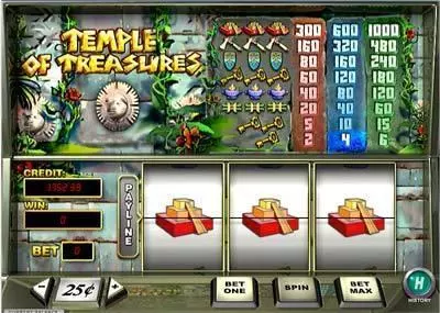 Temple of Treasures slots Main Screen Reels