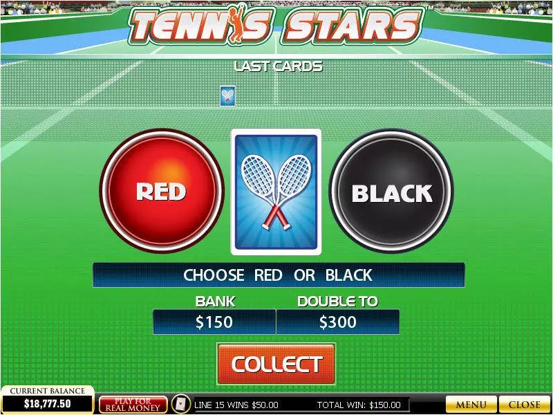 Tennis Stars slots Gamble Screen