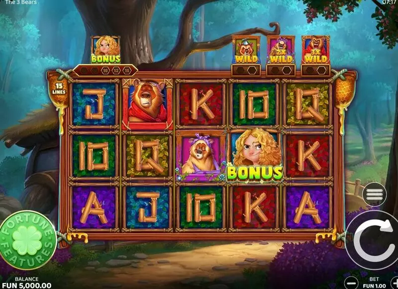 The 3 Bears slots Main Screen Reels