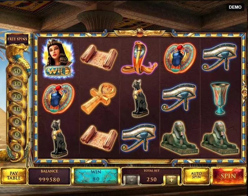 The Asp of Cleopatra slots Paytable
