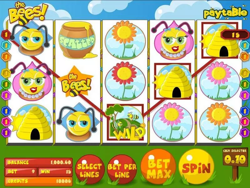 The Bees slots Introduction Screen