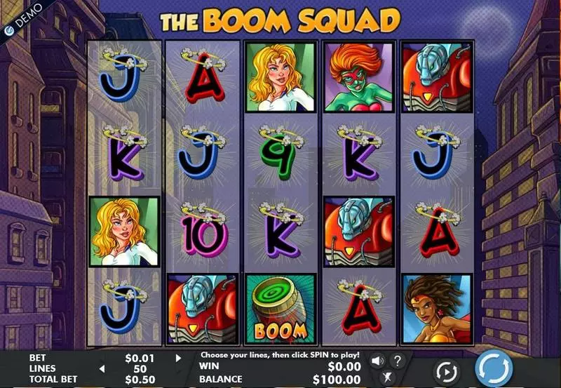 The Boom Squad slots Main Screen Reels