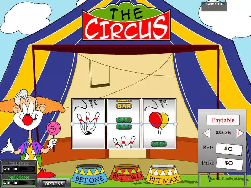 The Circus slots Main Screen Reels