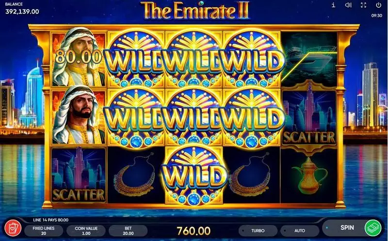 The Emirate II slots Stacked Wilds Info