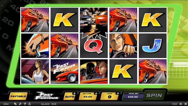 The Fast and the Furious slots Main Screen Reels