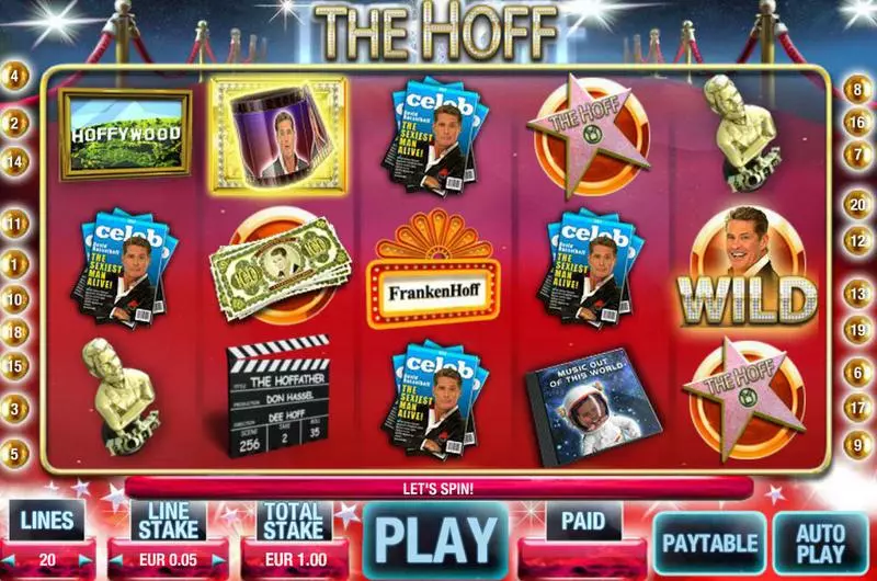 The Hoff slots Main Screen Reels