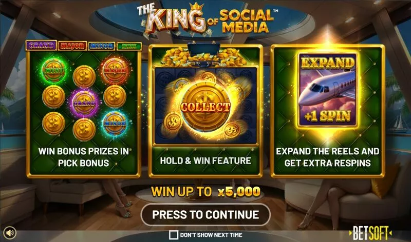 The King of Social Media slots Info and Rules