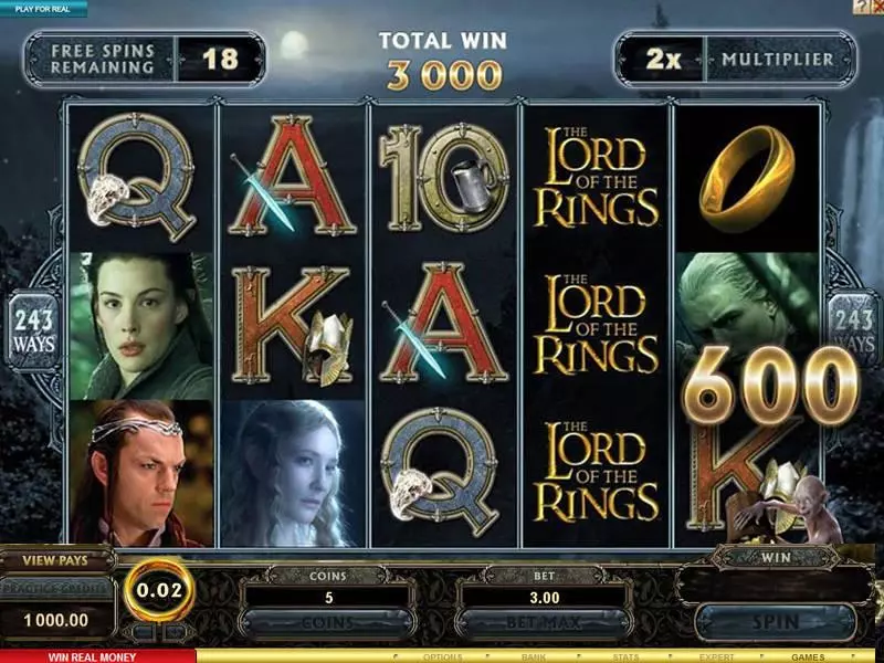 The Lord of the Rings slots Bonus 3