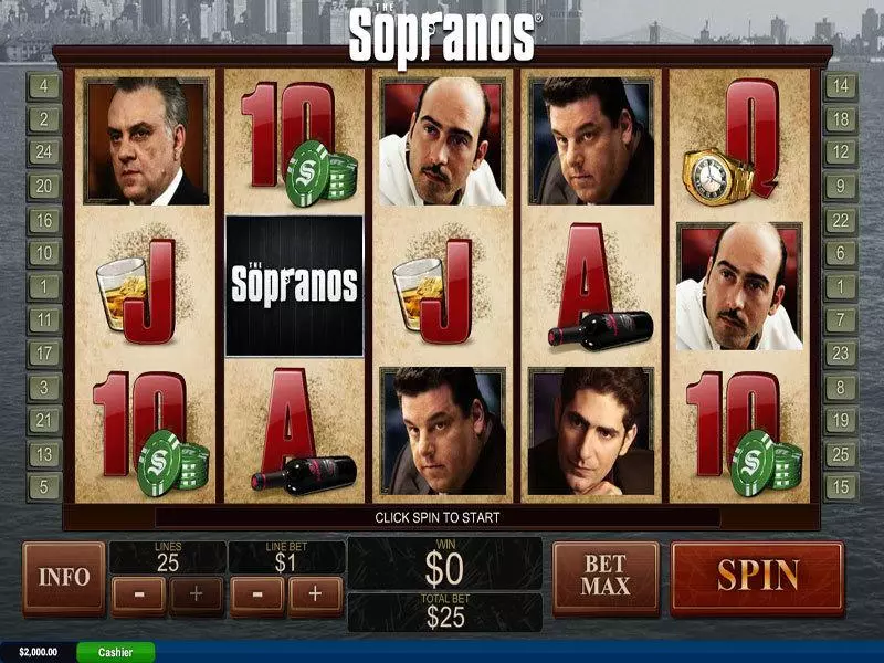 The Sopranos slots Main Screen Reels