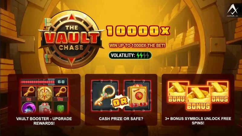 The Vault Chase slots Introduction Screen