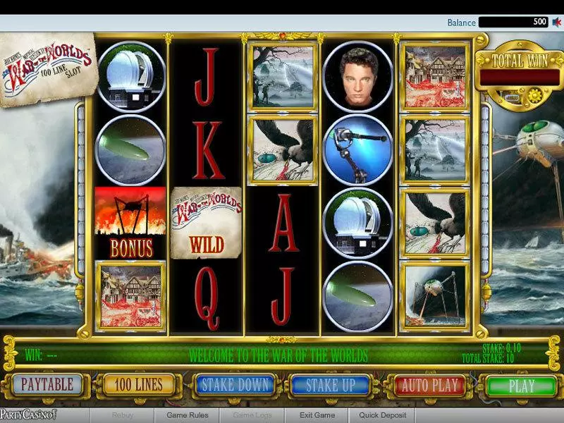 The War of the Worlds slots Main Screen Reels
