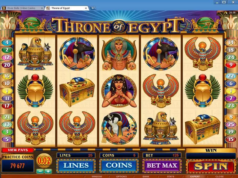 Throne of Egypt slots Main Screen Reels