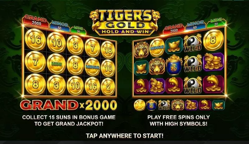 Tiger's Gold: Hold and Win slots Info and Rules