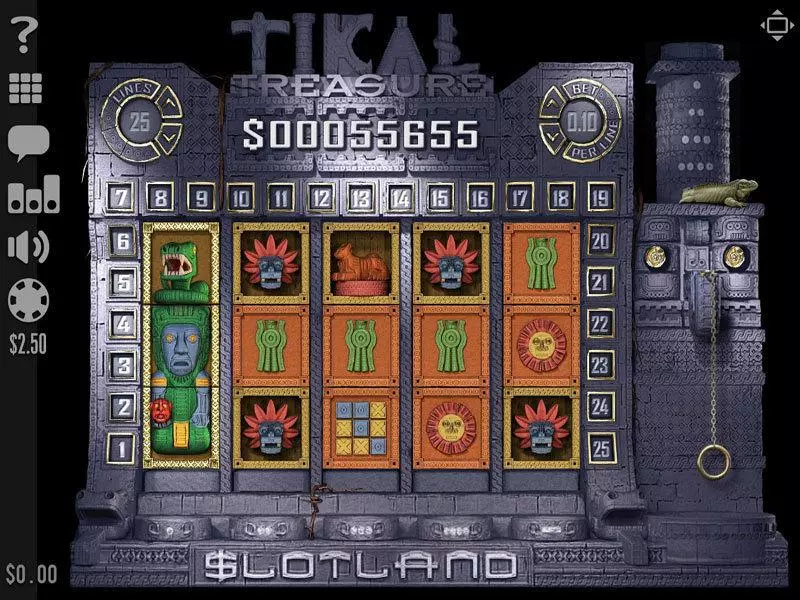Tikal Treasure slots Main Screen Reels