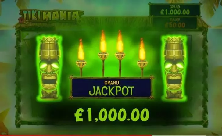 Tiki Mania slots Winning Screenshot