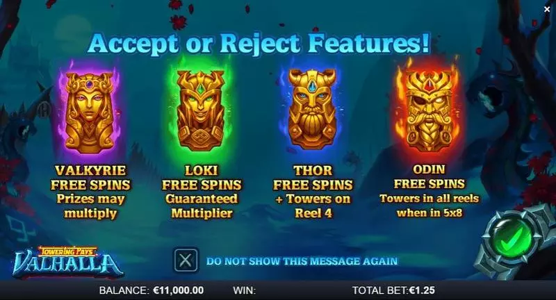 Towering Pays Valhalla slots Free Spins Feature