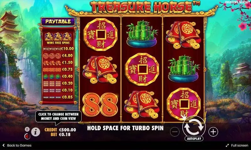 Treasure Horse slots Main Screen Reels
