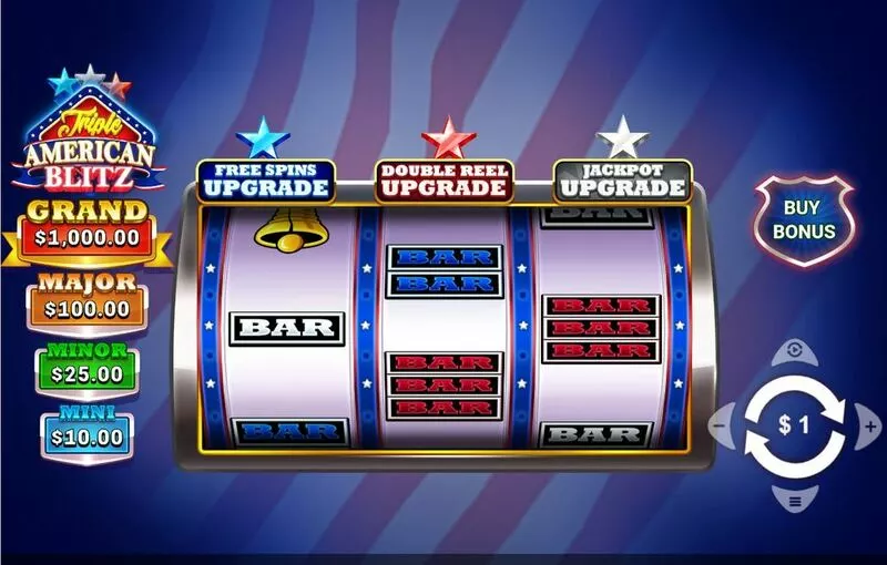 Triple American Blitz slots Main Screen Reels