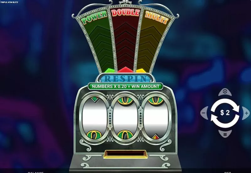 Triple ATM Blitz slots Main Screen Reels