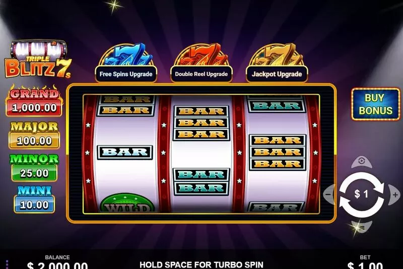 Triple Blitz 7s slots Main Screen Reels
