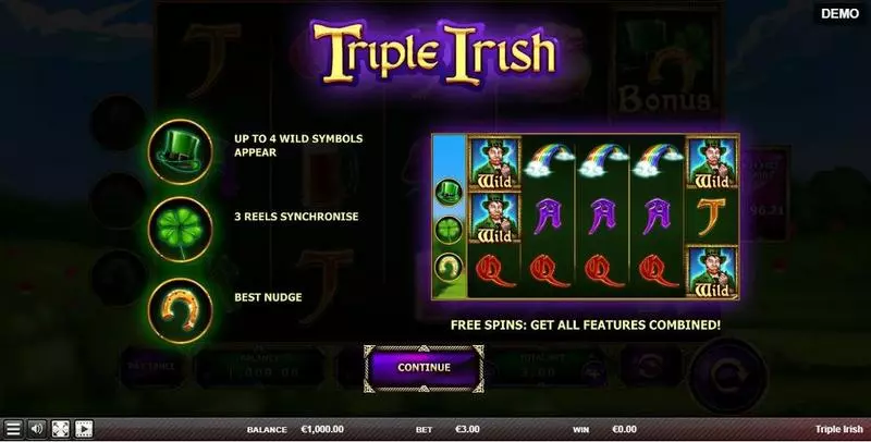Triple Irish slots Info and Rules