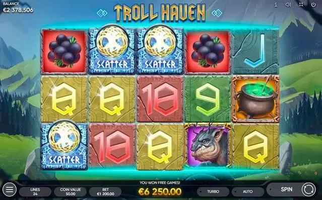 Troll Haven slots Main Screen Reels