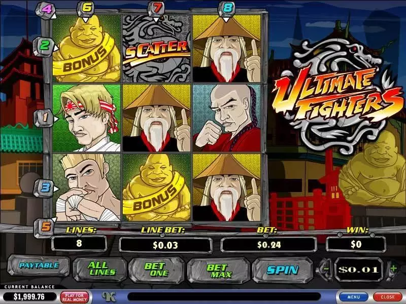 Ultimate Fighters slots Main Screen Reels