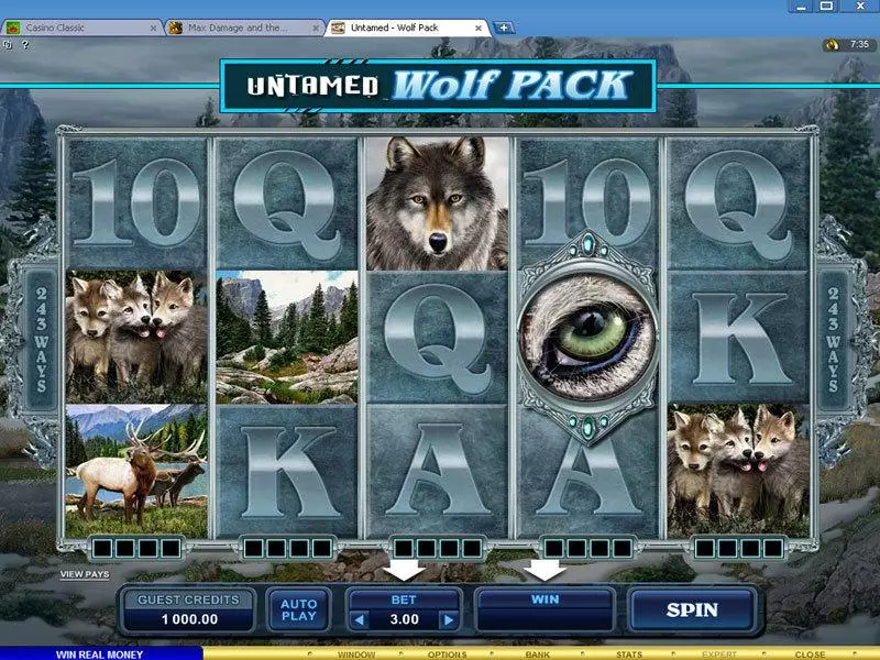 Untamed - Wolf Pack slots Main Screen Reels