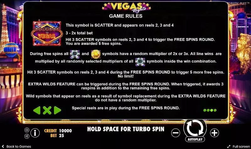 Vegas Nights slots Bonus 3