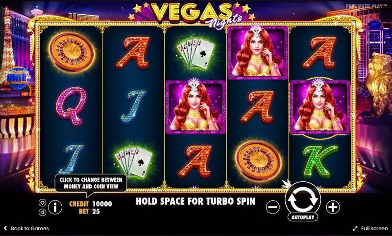 Vegas Nights slots Main Screen Reels