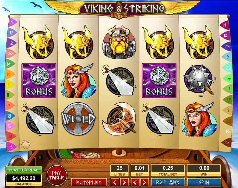 Viking and Striking slots Main Screen Reels