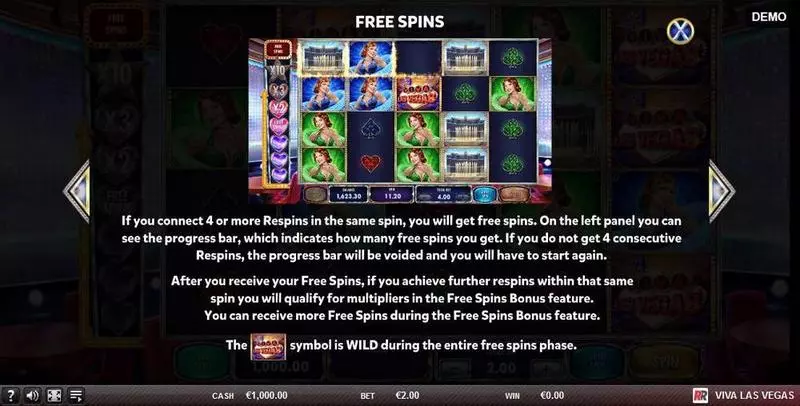 Viva Las Vegas slots Free Spins Feature