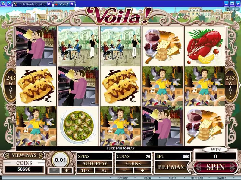Voila slots Main Screen Reels