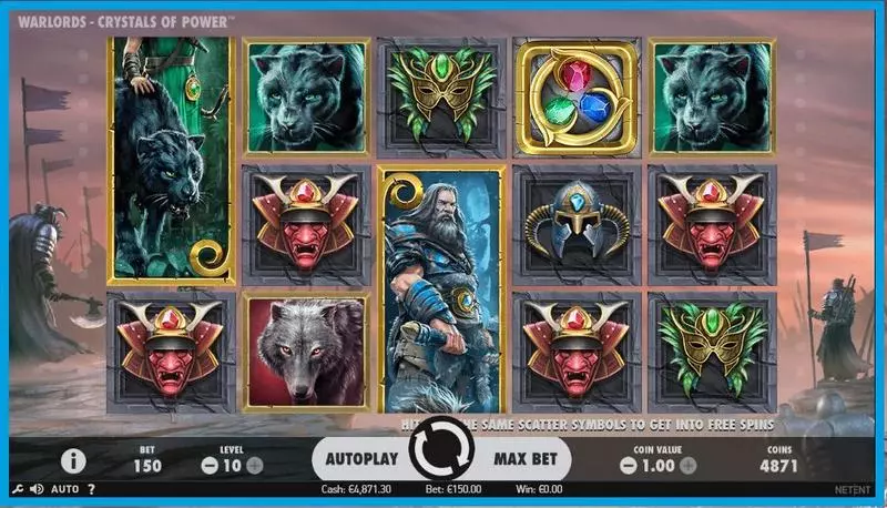 Warlords: Crystals of Power slots Main Screen Reels
