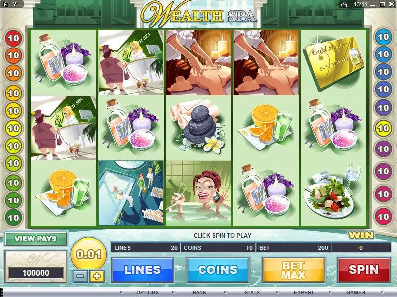 Wealth Spa slots Main Screen Reels